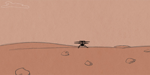 Dron en Marte